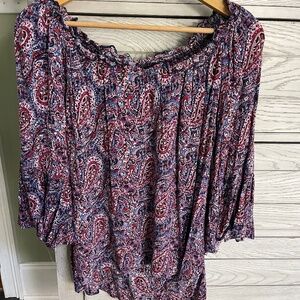 Simply RUBY multi color blouse large
